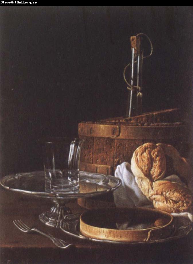 Melendez, Luis Eugenio Still-Life with a Box of Sweets and Bread Twists